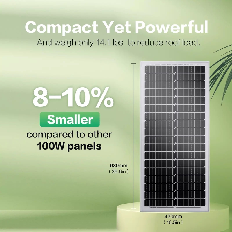 12v Solarpanel 100w Batterie Ladegerät Mono Home Off Grid RV Camper Boot Caravan