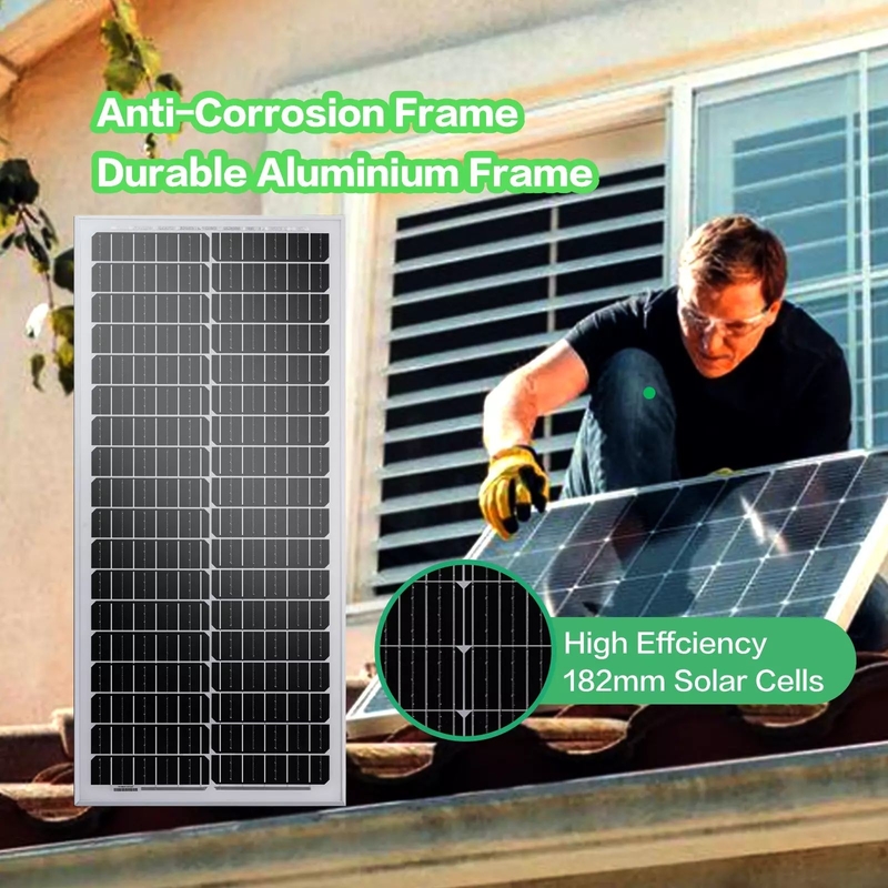 12v Solarpanel 100w Batterie Ladegerät Mono Home Off Grid RV Camper Boot Caravan