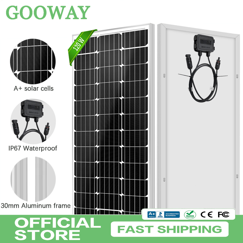 12v Solarpanel 120w Mono Off-Grid-Strom für Wohnwagen