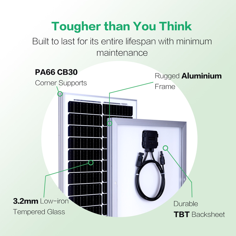 150w Solarpanel 12v Mono Off-Grid-Strom für Wohnmobil