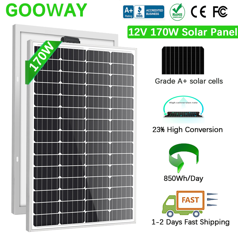 170w 200w Solarpanel 12v Mono Off Grid Batterie Ladegerät für RV Boot Caravan Camp