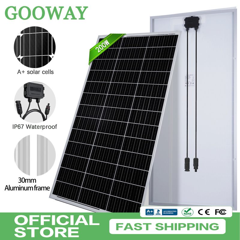 12v Solarpanel 200w Mono Off-Grid-Strom für Wohnwagen