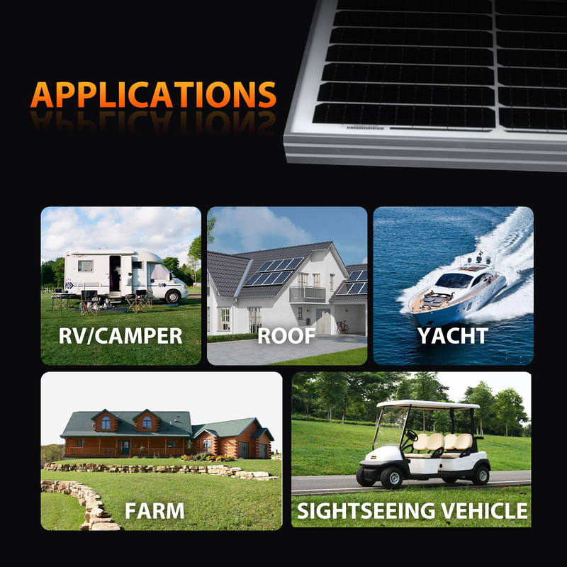 200w 400w 800w Solarpanel-Kit 12v mit Montage-Behältnissen RV Caravan Camper Van