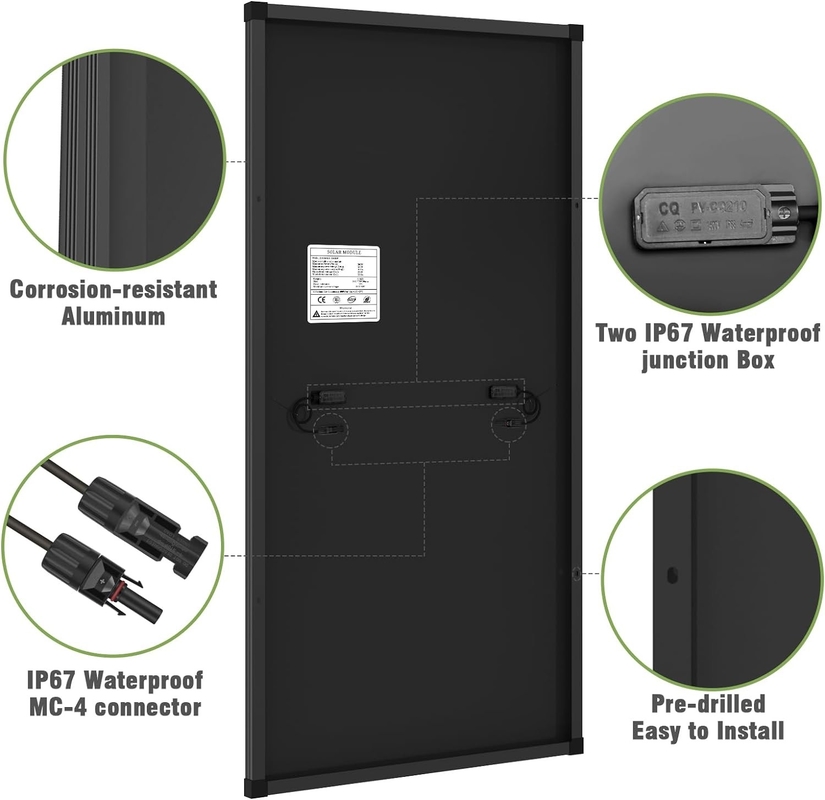 200w Solarpanel Mono Off-Grid-Strom für Rv Campervan Boot Caravan Wohnmobil UK